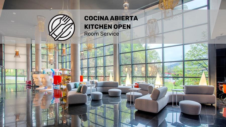 Spirit Hotel Gran Bilbao Bagian luar foto Kitchen open room service