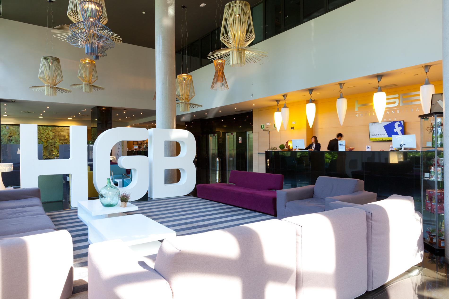 Spirit Hotel Gran Bilbao Bagian luar foto Reception area